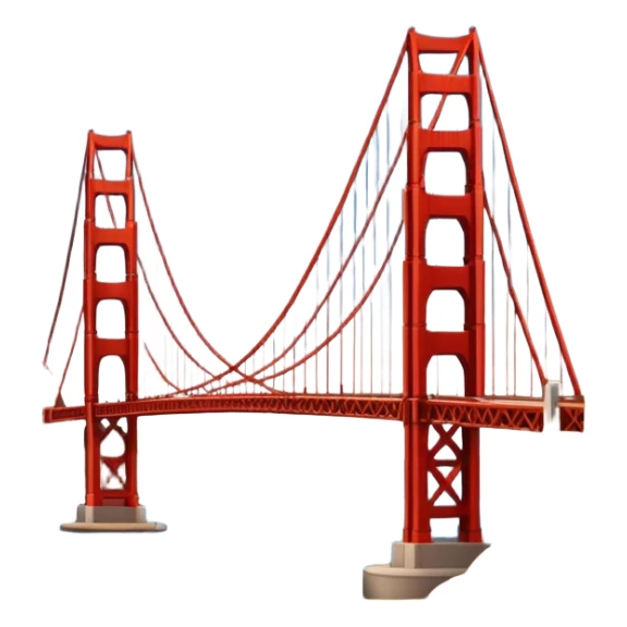 Cinematic Realistic Golden Gate Bridge Emoji sticker