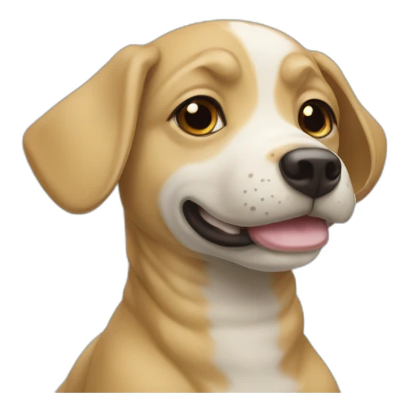 Un chien heureux sur une tortue sticker