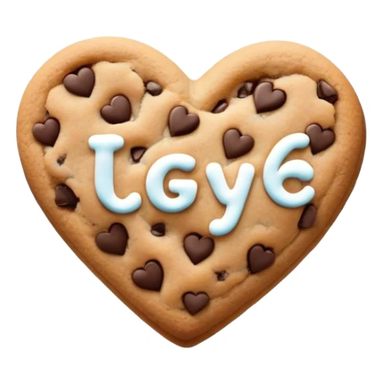 cookie heart with IGY6 written across sticker