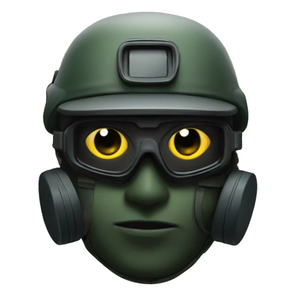 Special Forces Soldier wearing mask and night vision goggles sticker