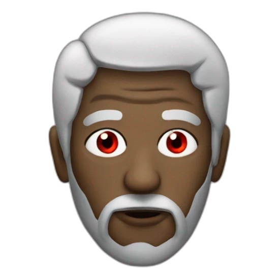 Homeless man with red eye whites smoking sticker