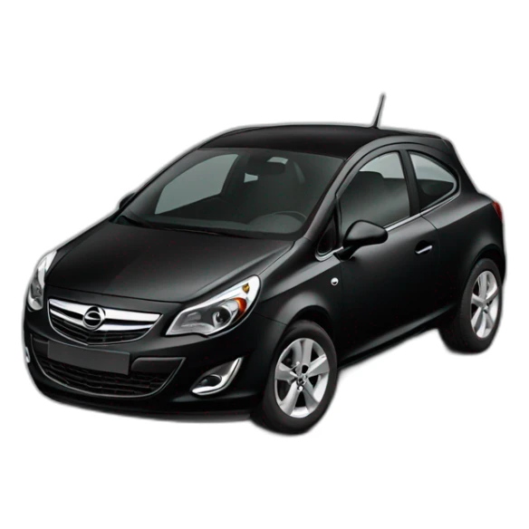 black opel corsa d past lift sticker