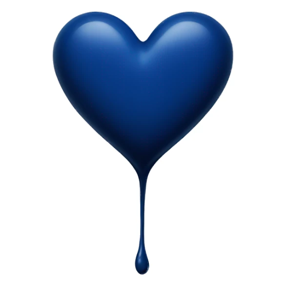 dark blue heart sticker