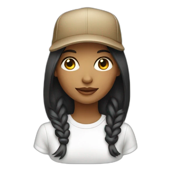 girl blogger with cap sticker