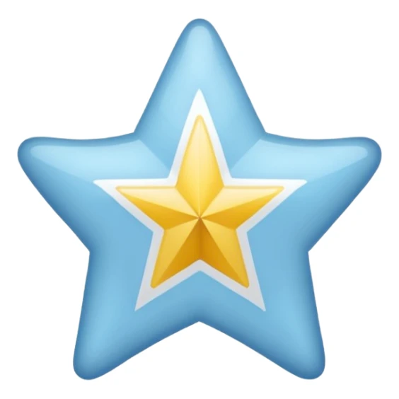 Bandera celeste  con una estrella 💫 y franjas blancas sticker