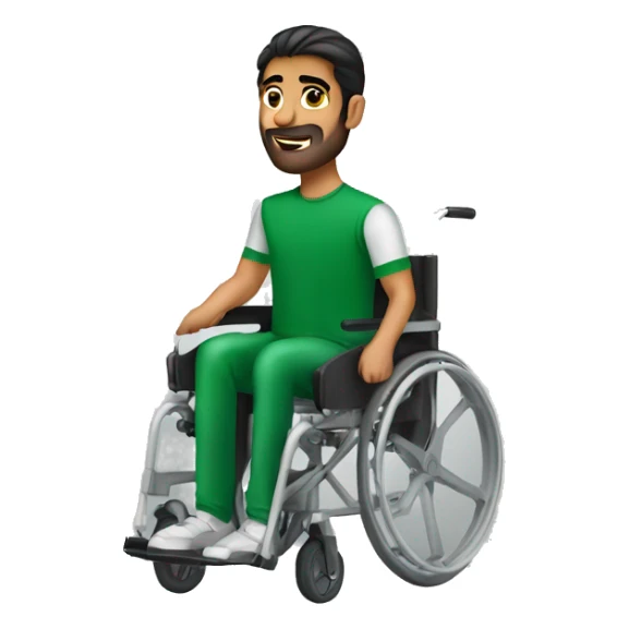 fit pakistani man in wheelchair sticker