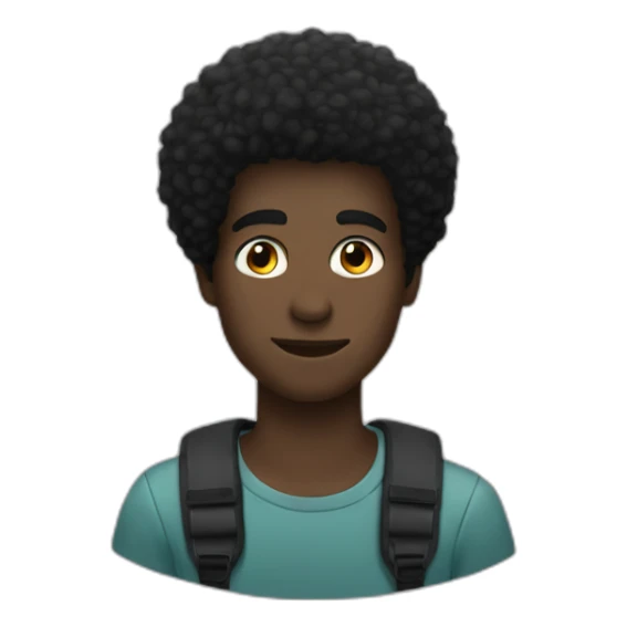 Jeunes homme noire Afro airs pods  sticker