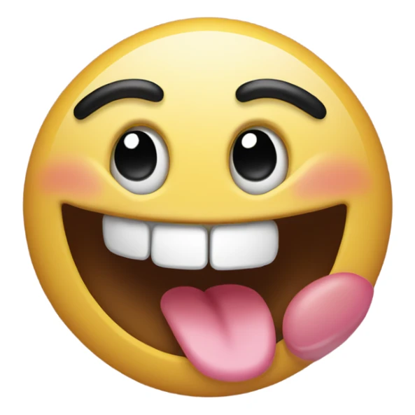 smiley face with tongue out sticker