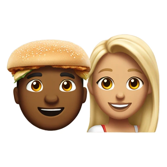 boyfriend and girlfriend eating wingstop chicken sandwhich  sticker