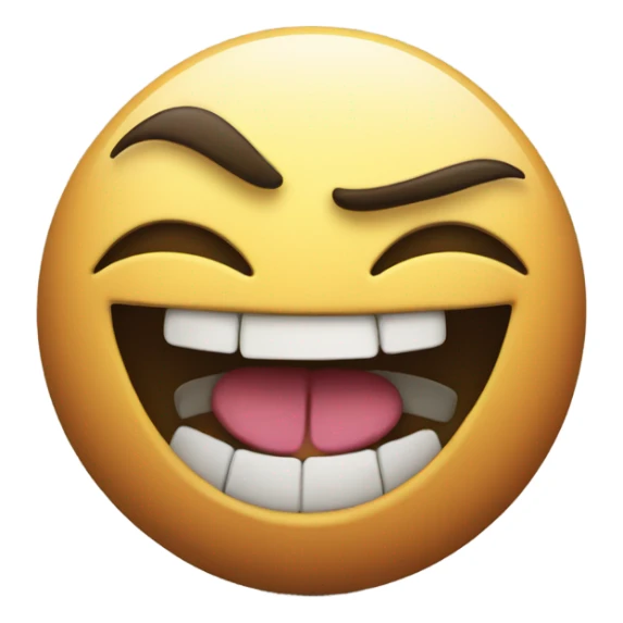 A happy face in his mouth big ball sticker