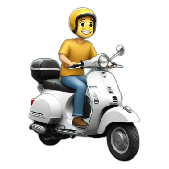 Homme sur un scooter vespa sticker