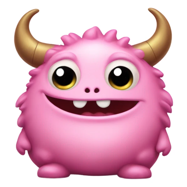 kind funny pink baby monster sticker