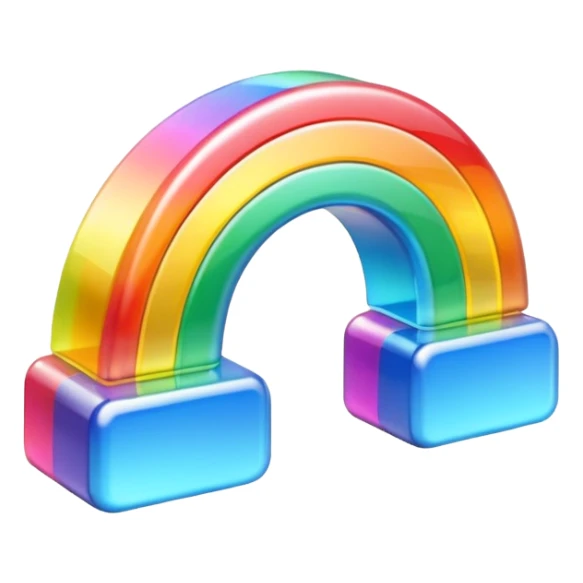 A 3d, not too detailed rainbow colored sparkling electric icon shaped prismatic icon sticker