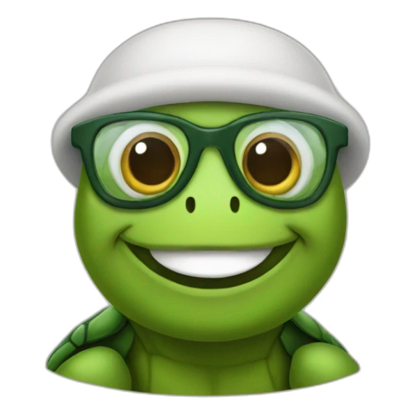 François Hollande wearing turtle disguise sticker