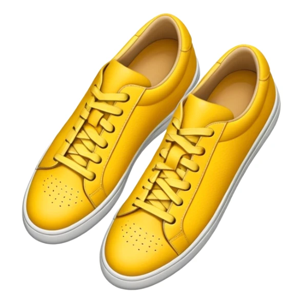 Sneakers (top view) – yellow, the width and height of image must be equal in size sticker