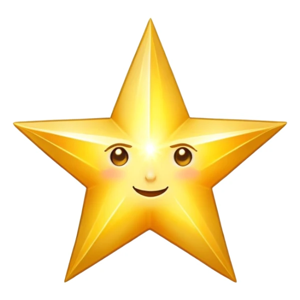 Bright shining golden star with rays of light sticker