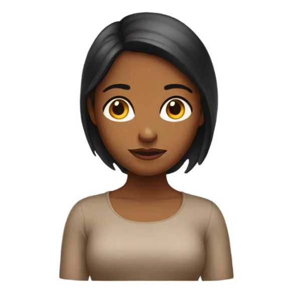 Brown girl shrugging her shoulders  sticker