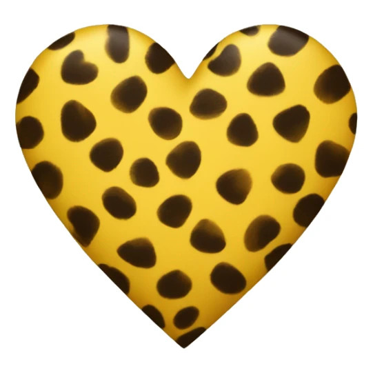 animal print yellow heart  sticker