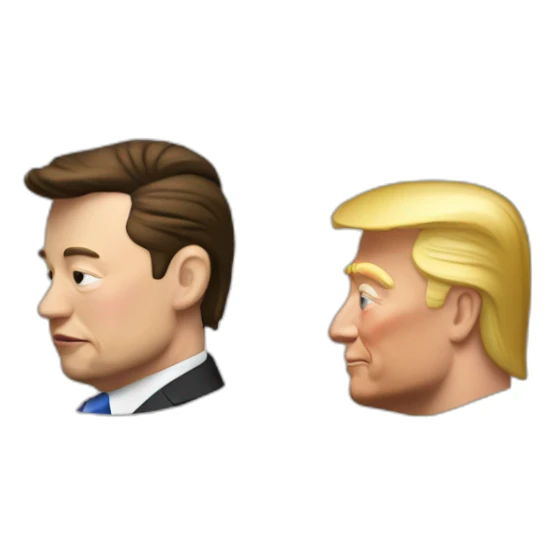 Elon Musk qui chevauche trump sticker