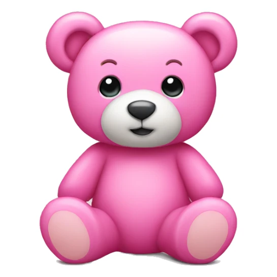 Pink teddy bear sticker