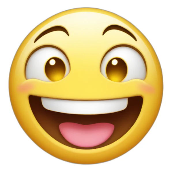 happy emoji with stars in eyes and open smile sticker