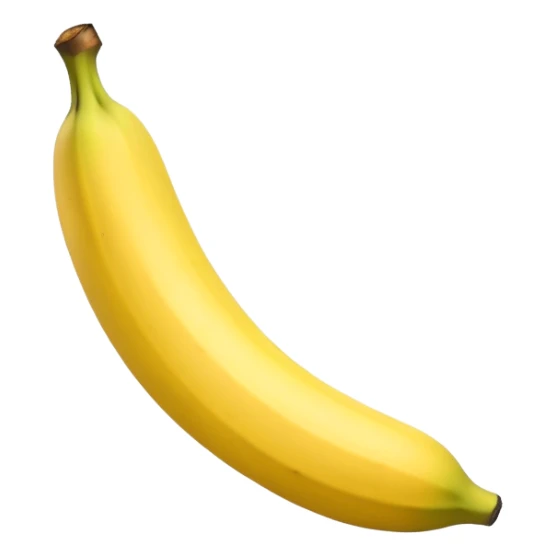 realistic shiny banana, simple style, iOS emoji style sticker