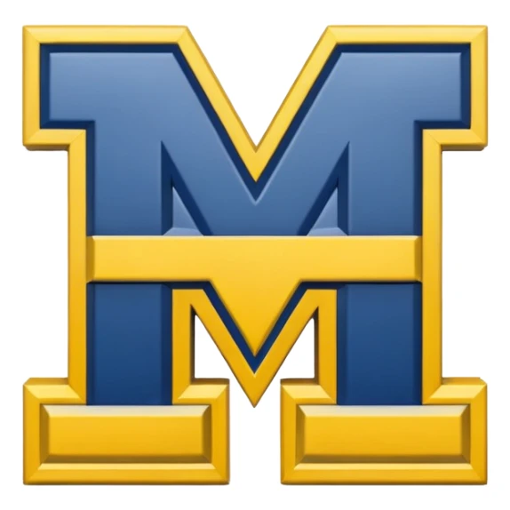 make an emoji of the michigan logo sticker