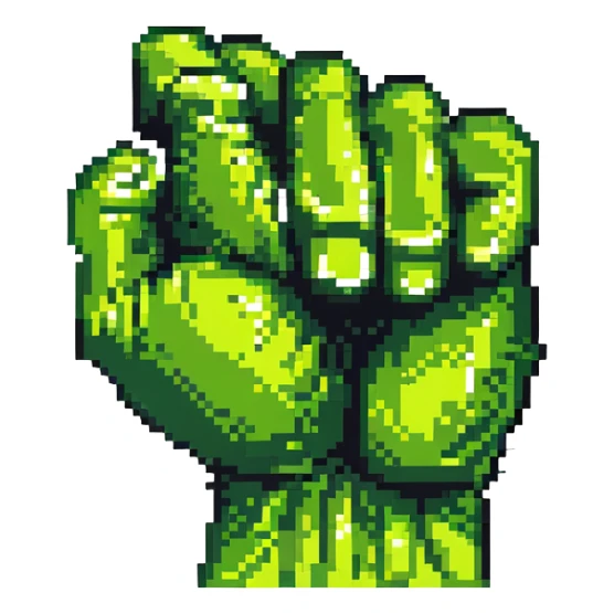 hulk green fist sticker