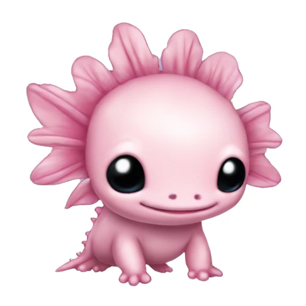 aesthetic pink cute axolotl stitch chibi high detailed sticker