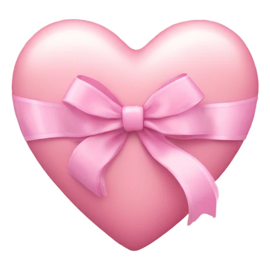 Pastel Pink heart with ribbon sticker