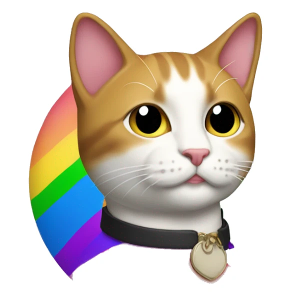 the gayest lgbtqia+ progressive anti-racist cat sticker