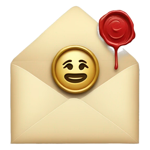 an beautiful envelope with a vintage luxury wax seal sticker