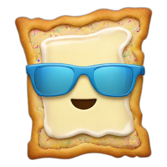 pop tart with frosting wearing sunglasses sticker