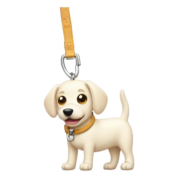 A cream dog lead sticker