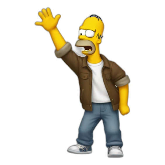 Homer qui fait un dab sticker