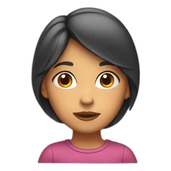 Girl thinking sticker