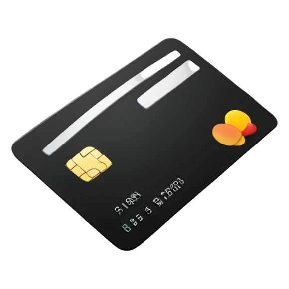 Black credit card sticker