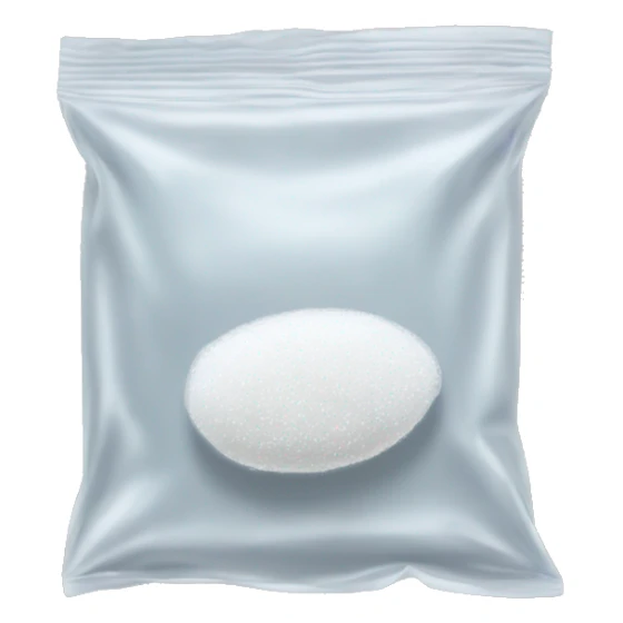 White Salt filling half of a small clear FLUORESCENT baggie with no face  sticker