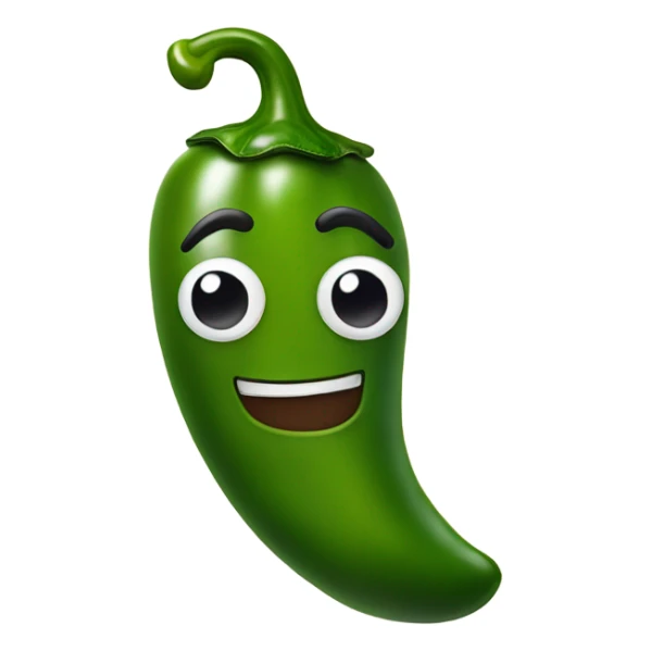 Jalapeño with a smile sticker