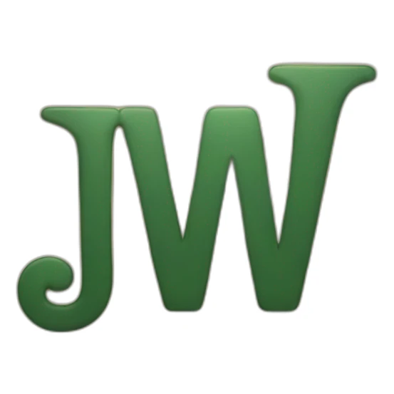 A sign with the inscription "JW" sticker