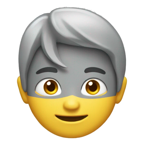 Grey and y2k style emoji sticker