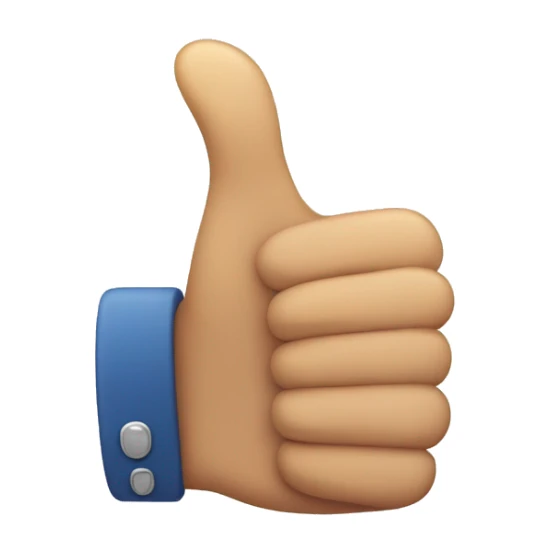 Thumbs up emoji but the thumb is short sticker