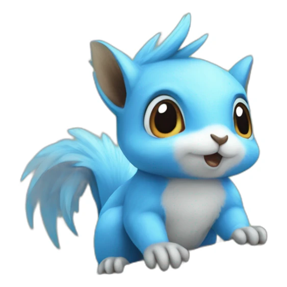 crazy funny stupid Articuno pokemon baby's realistic squirrel sticker