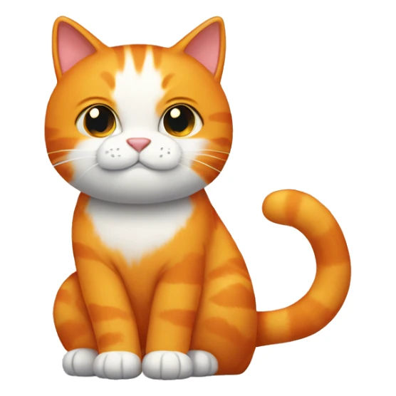 Big orange cat AND small tricolour kitty sticker