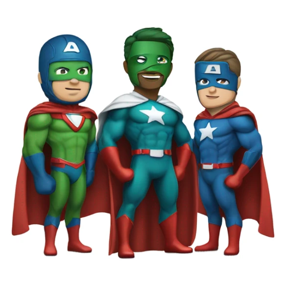 DRYOUTpro PLUS technicians as strong amazing superhero’s in colors blue white green red  sticker