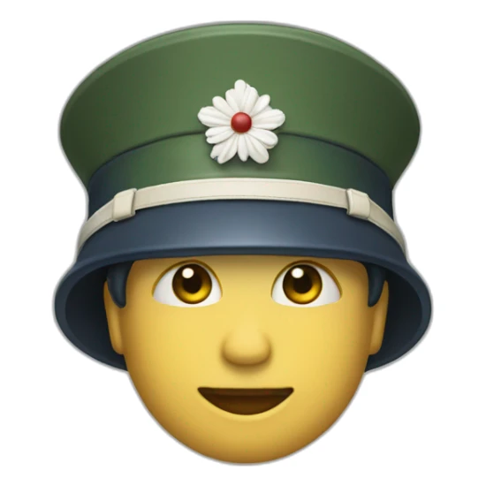 Une emoji qui pleure avec une salutation militaire sticker