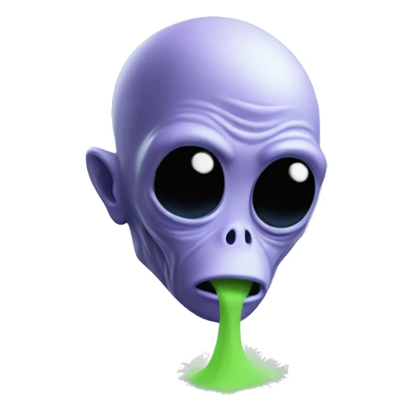 alien with powder coming out of nose sticker