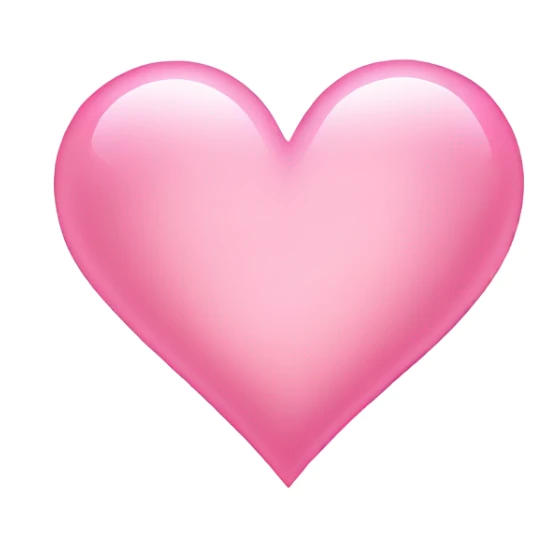 Light pink heart radiating rays of pink light  sticker