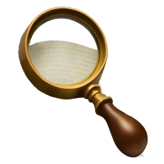 vintage book with magnifying glass sticker