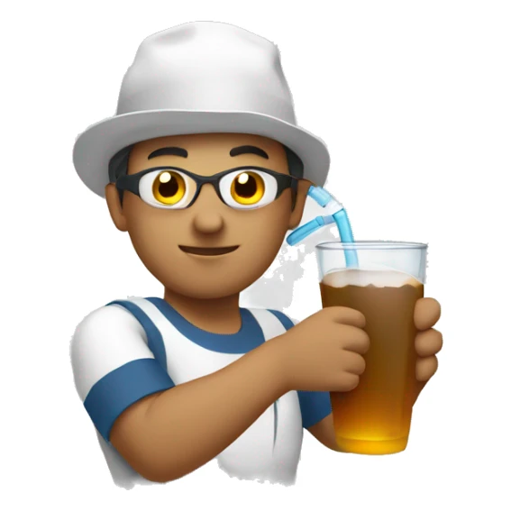 Tubing with drink in hand sticker